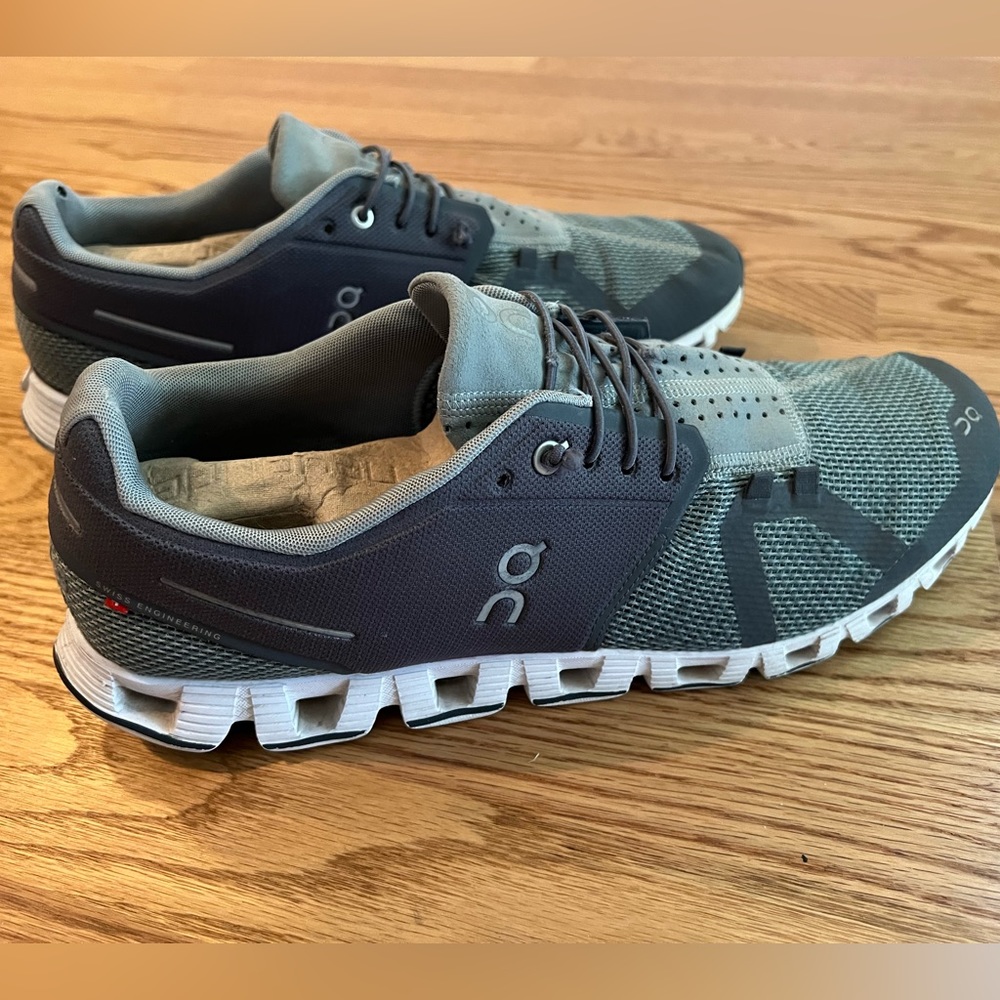 On Cloud Rock Leaf Green Grey Cloud 5 Running Shoes Men's Size 12